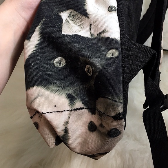 Hot Topic Bags | Black And White Cat Print Backpack 2 | Poshmark